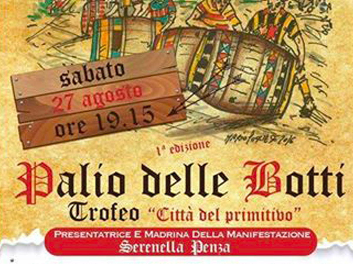 A favore del “Palio delle Botti -Trofeo “Città del Primitivo”