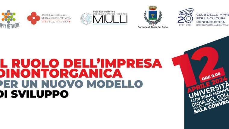 Il ruolo dell’impresa dinontorganica per un nuovo modello di sviluppo